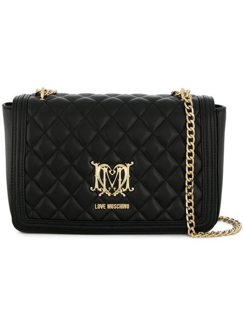 moschino quilted shoulder bag