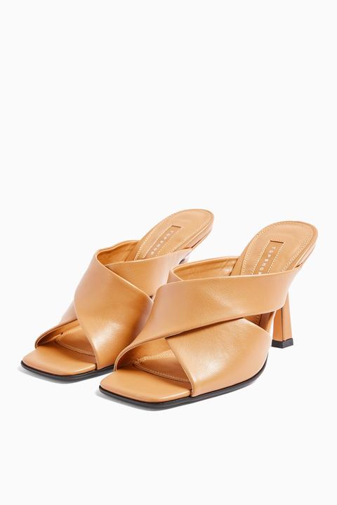 Womens Skyla Camel High Mules - Camel, Camel