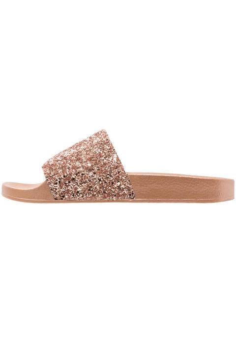 Office Spandangle Ciabattine Rose Gold Glitter