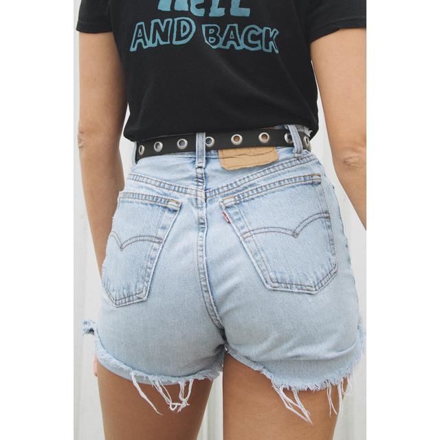 brandy melville black and silver circle buckle belt