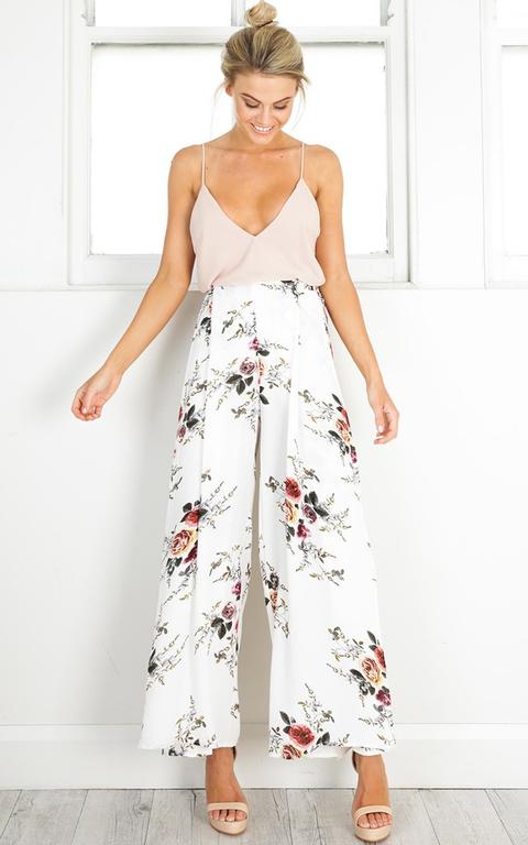 Isnt She Lovely Pants In White Floral