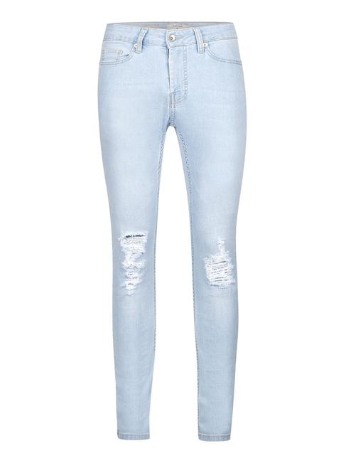 Light Wash Blue Ripped Spray On Skinny Jeans