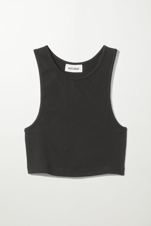 Duper Racerback Crop Tank - Black