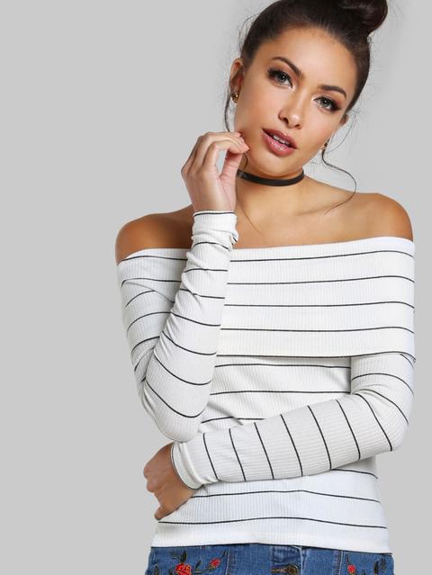 T-shirt Con Spalle Scoperte
