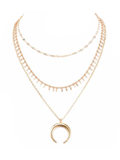 Collana Con Ciondolo A Forma Di Luna Set 2 Pezzi