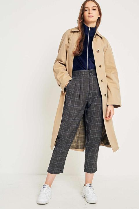 Urban Renewal Vintage Remnants Grey And Blue Checked Trousers