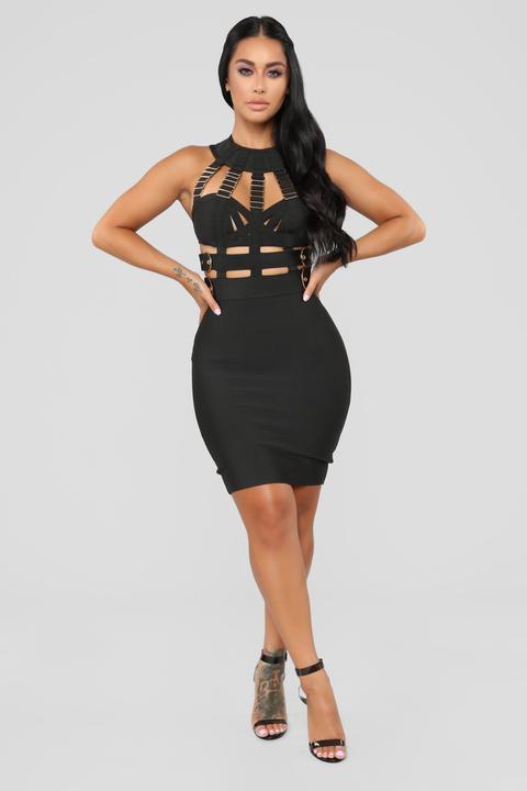 bandage dress black