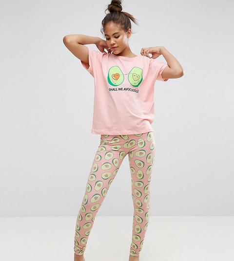 Pijama Con Camiseta Y Leggings Avocuddle De Asos Tall