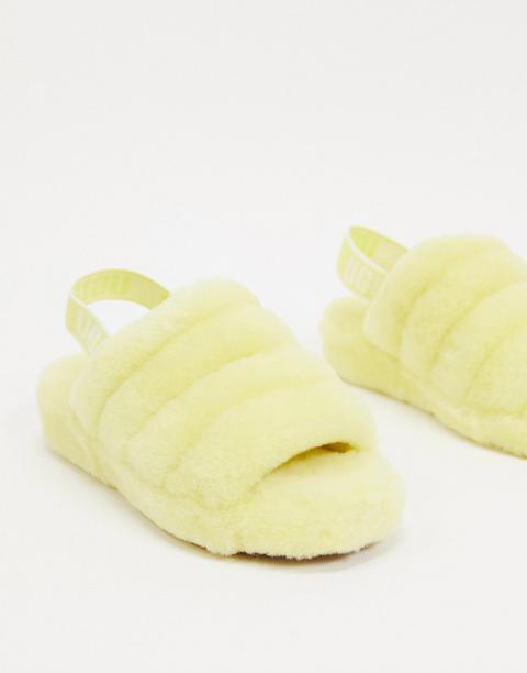 ugg slippers neon yellow