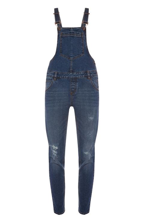 Demim Rip And Repair Dungaree