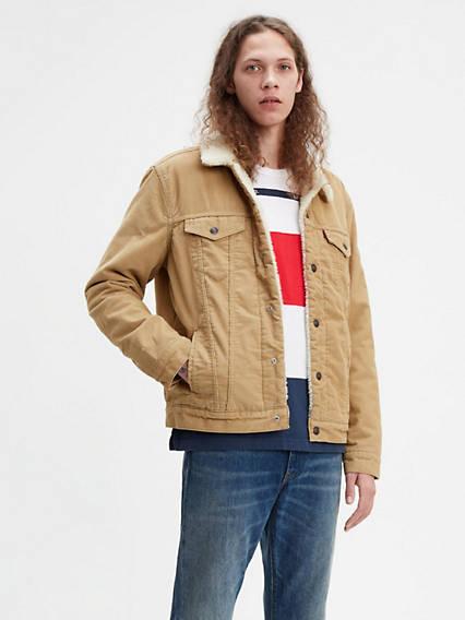 sherpa trucker jacket beige