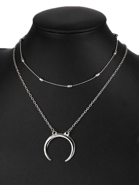 Set Collane Pendenti A Forma Di Luna Stile Zingaro Silver Golden