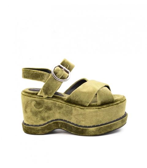 Jocasta Green Velvet Jeffrey Campbell