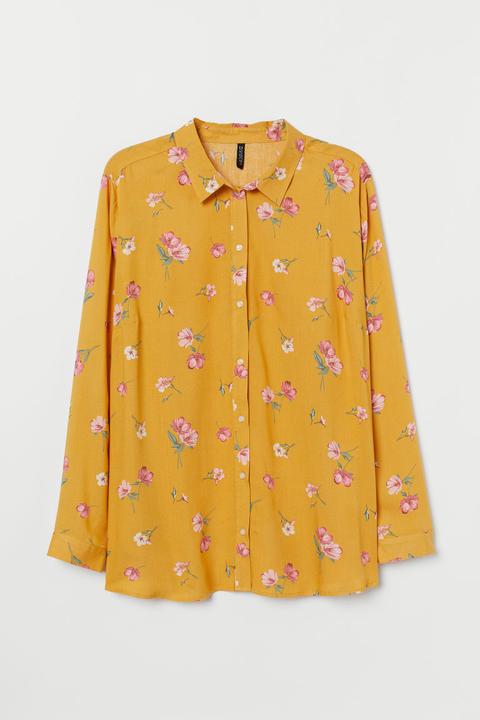 H & M - H & M+ Camicia In Viscosa - Giallo