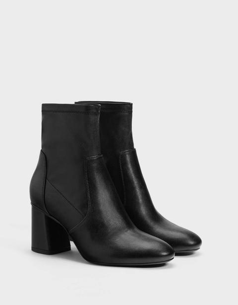 Stivaletti Con Tacco In Materiale Elasticizzato