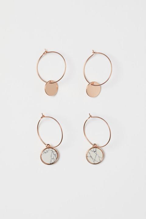 H & M - Orecchini, 2 Paia - Arancione