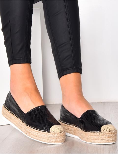 Espadrilles Effet Peau De Serpent / 27914 -