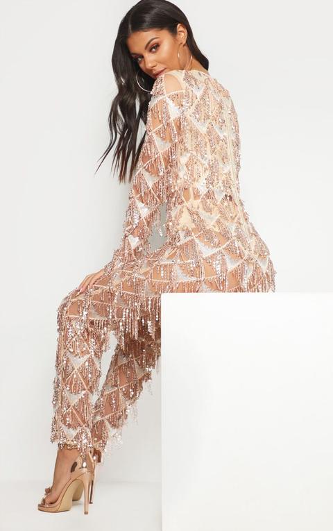 tassel sequin jumpsuit