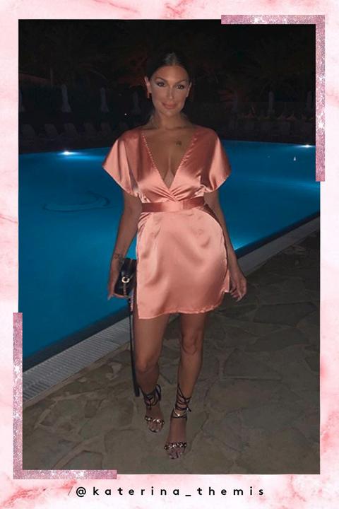 Ferne Mccann Coral Belted Dress