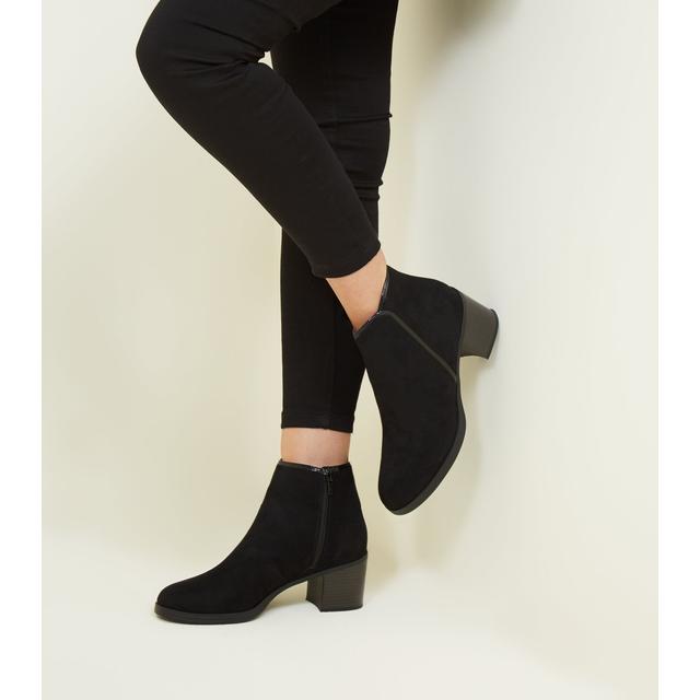 new look black patent ankle boots