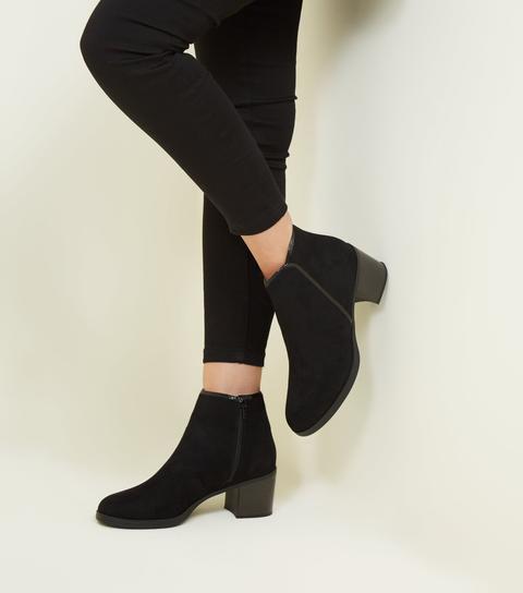 black patent ankle boots new look