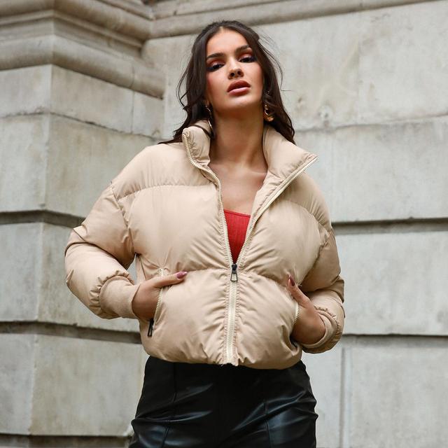 side zip puffer jacket