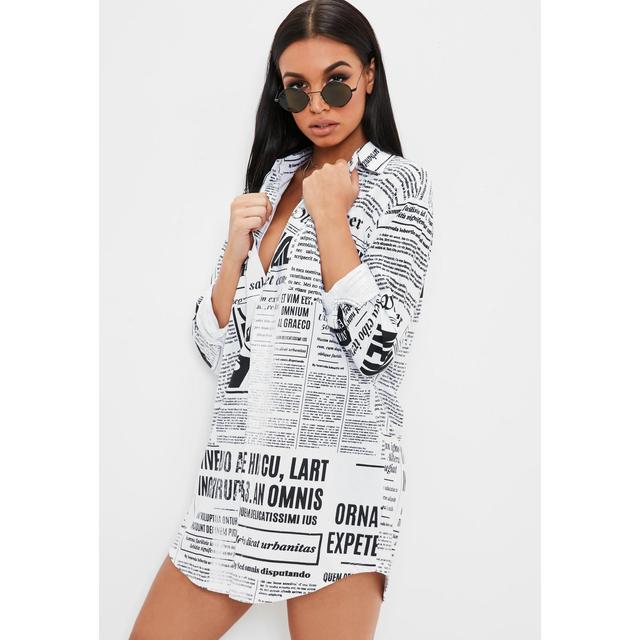 Missguided shop newspaper dress