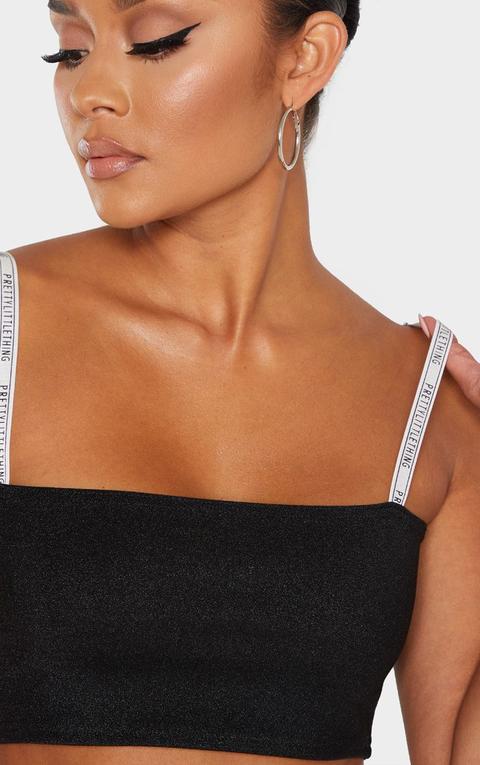 Prettylittlething Black Strappy Bralet