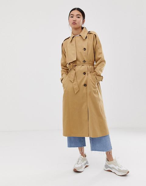 Asos Design - Trench Lungo - Pietra