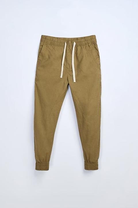 Pantalón Cintura Jogger Algodón-lino