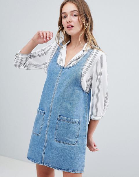 Monki - Pinny - Jeanskleid - Blau