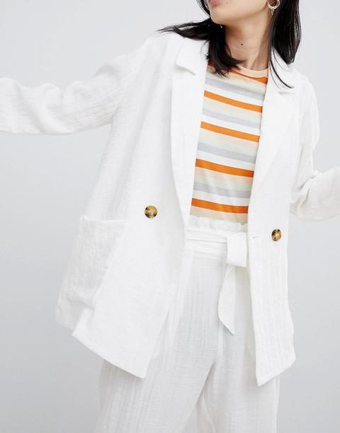 Monki - Blazer Oversize - Bianco