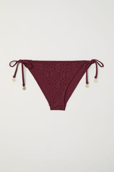 H & M - Slip Bikini A Tanga - Rosso