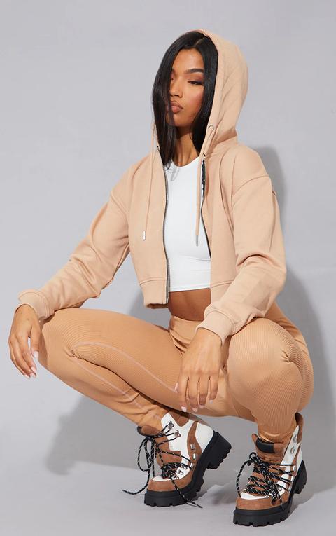 Sand Crop Zip Hoodie