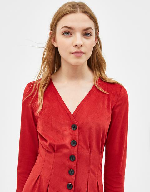 Mono rojo online bershka