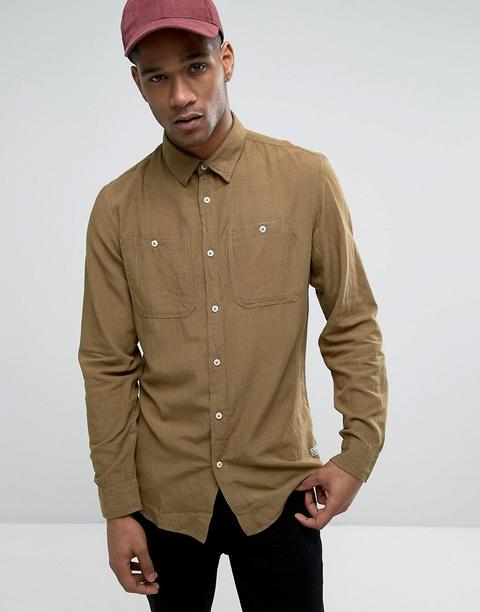 Jack & Jones Vintage - Camicia Slim Con Tasche Militari - Verde
