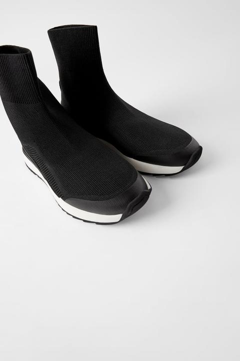 Sock-style High Top Sneakers from Zara 