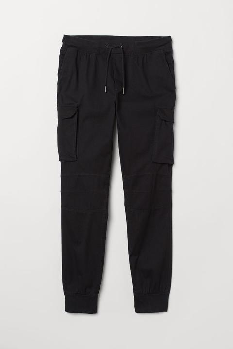 H & M - Joggers Modello Cargo - Nero