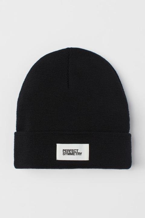 Gorro De Punto Fino - Negro