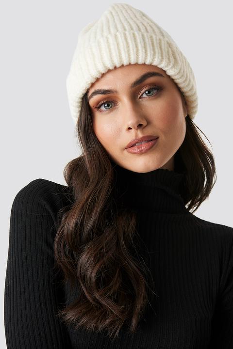 Na-kd Accessories Soft Knitted Hat - White