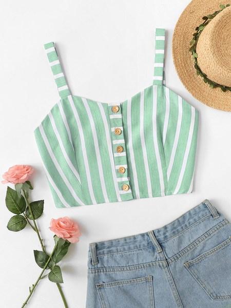Top Cami A Strisce Monopetto