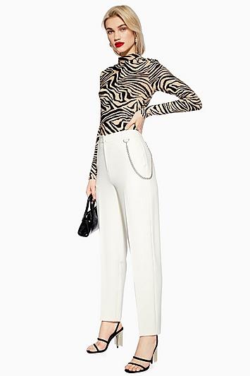 Karottenhose Mit Zierkette - Elfenbein
