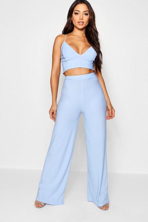 Crepe Bralet Palazzo Trouser Co-ord