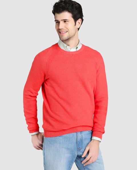 Dustin - Jersey De Hombre Rojo Con El Cuello Redondo