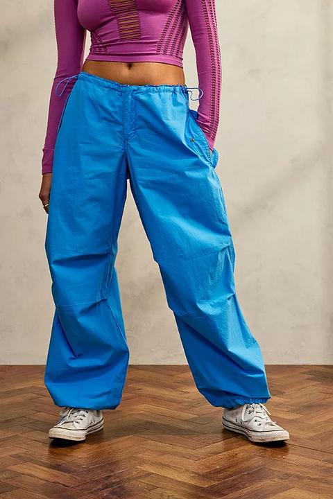 Iets Frans. Blue Baggy Tech Pants - Blue Xs At Urban Outfitters