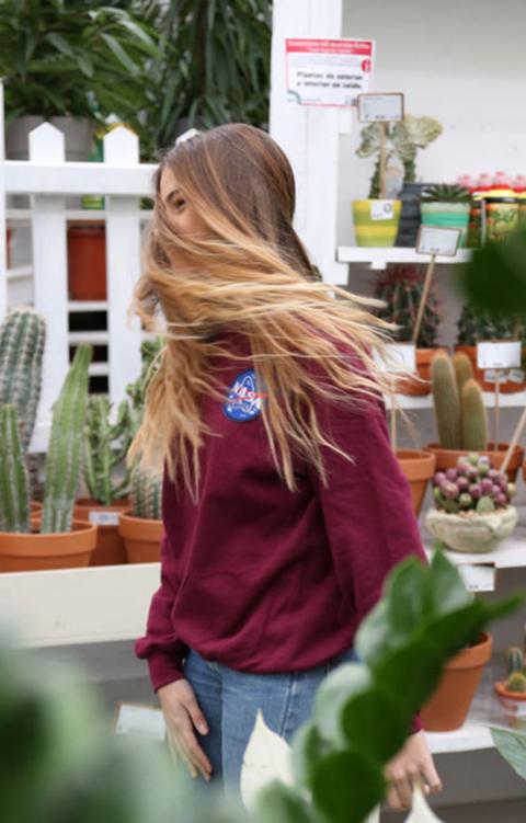 Nasa Oxblood Sweatshirt Long