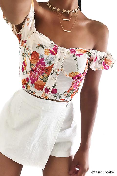 Floral Off-the-shoulder Top