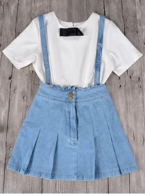 Suspender Falda De Volantes Denim