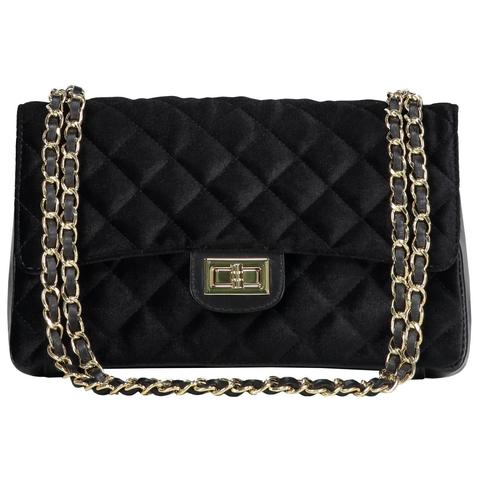 Velvet Bag Black Gold