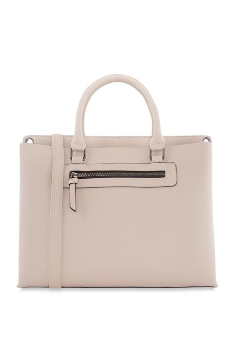 Nude Raised Panel Large Tote